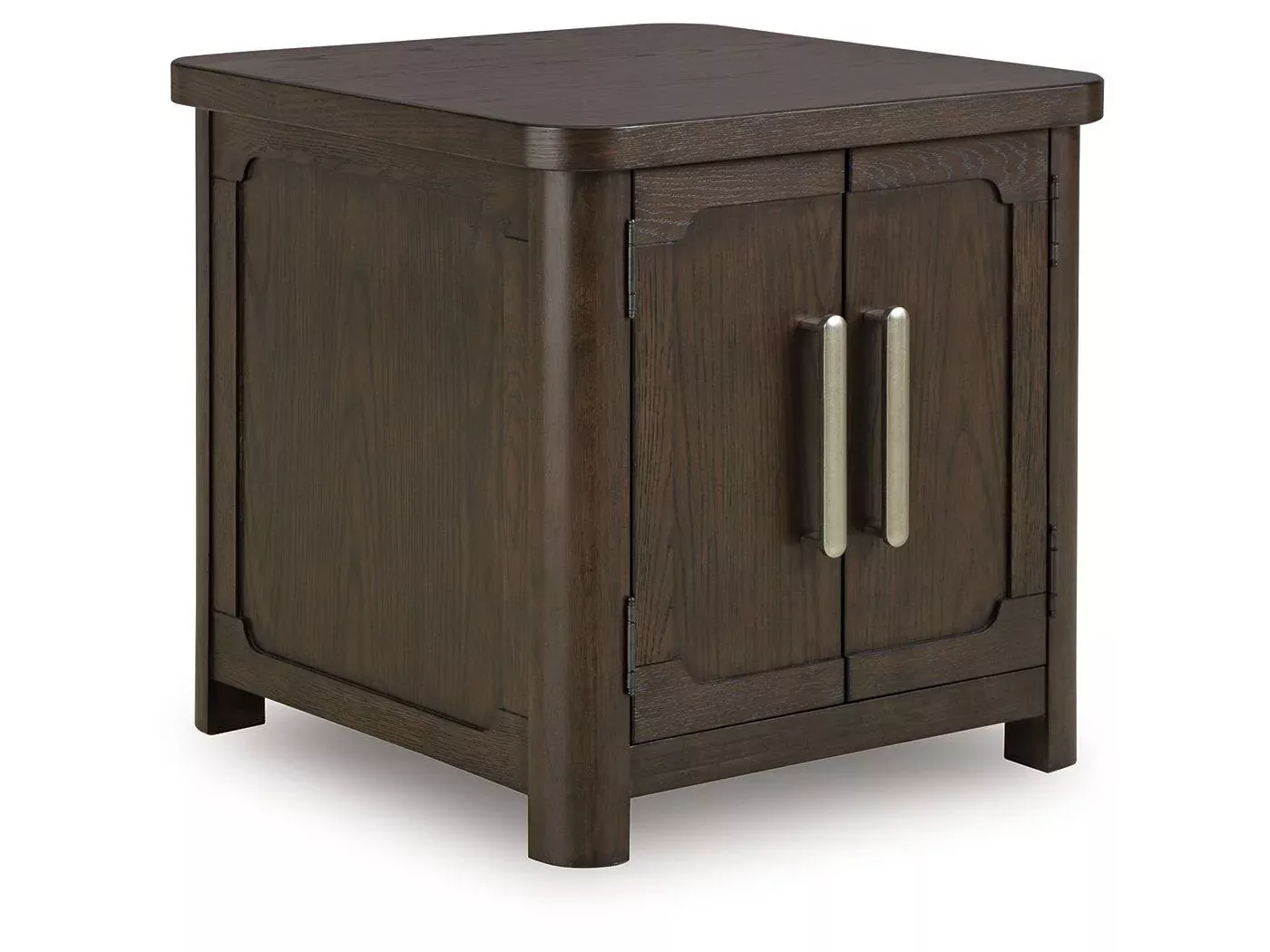 Breckington - Rectangular 2-door End Table - Dark Brown