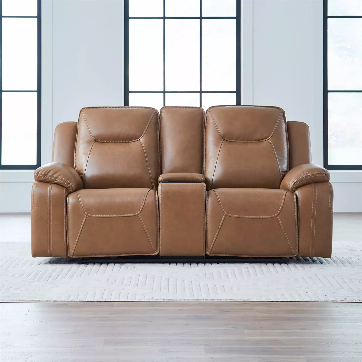 Callihan - Loveseat With Console P3 & ZW - York Butternut