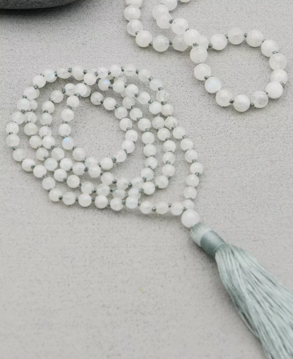 Calming Moonstone Mala With 108 Beads