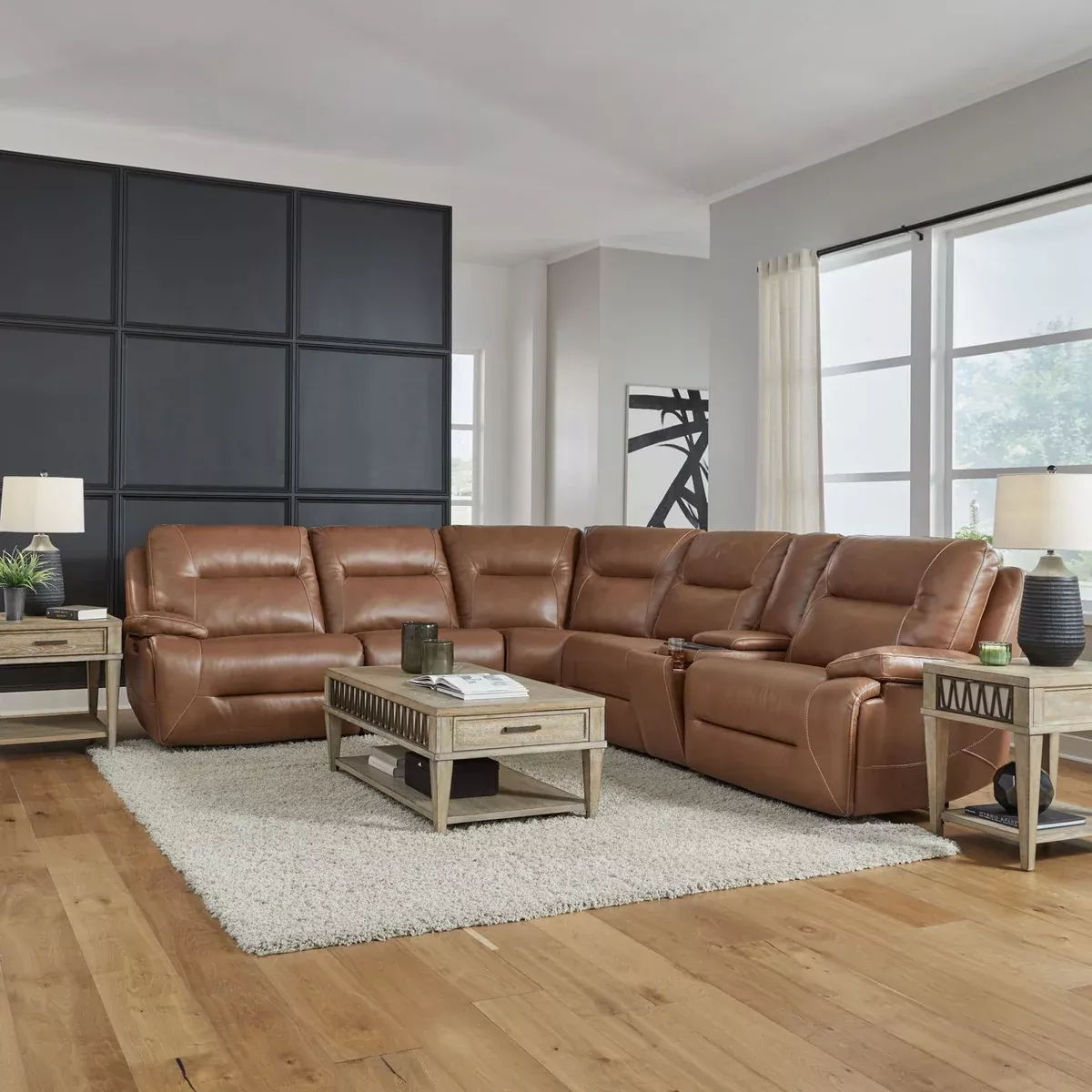 Cameron - 6 Piece Sectional - Dakota Saddle