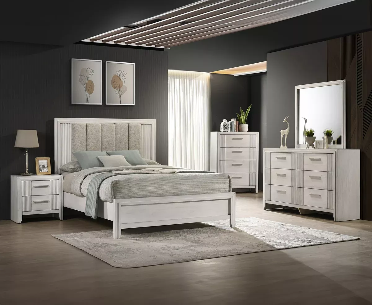 Carlton - Night Stand - White Mist
