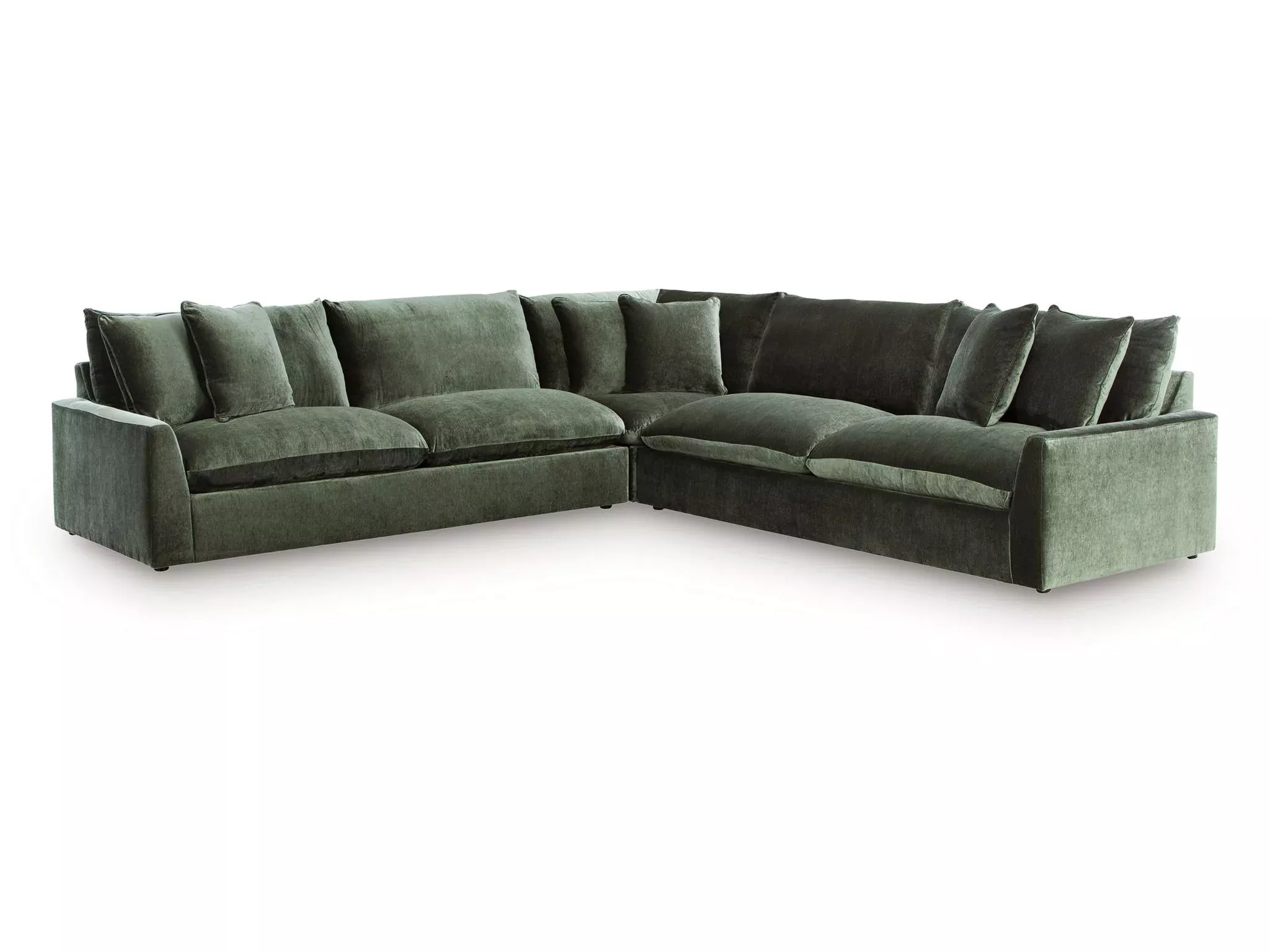 Carriage View - 3-Piece Sectional - Jade
