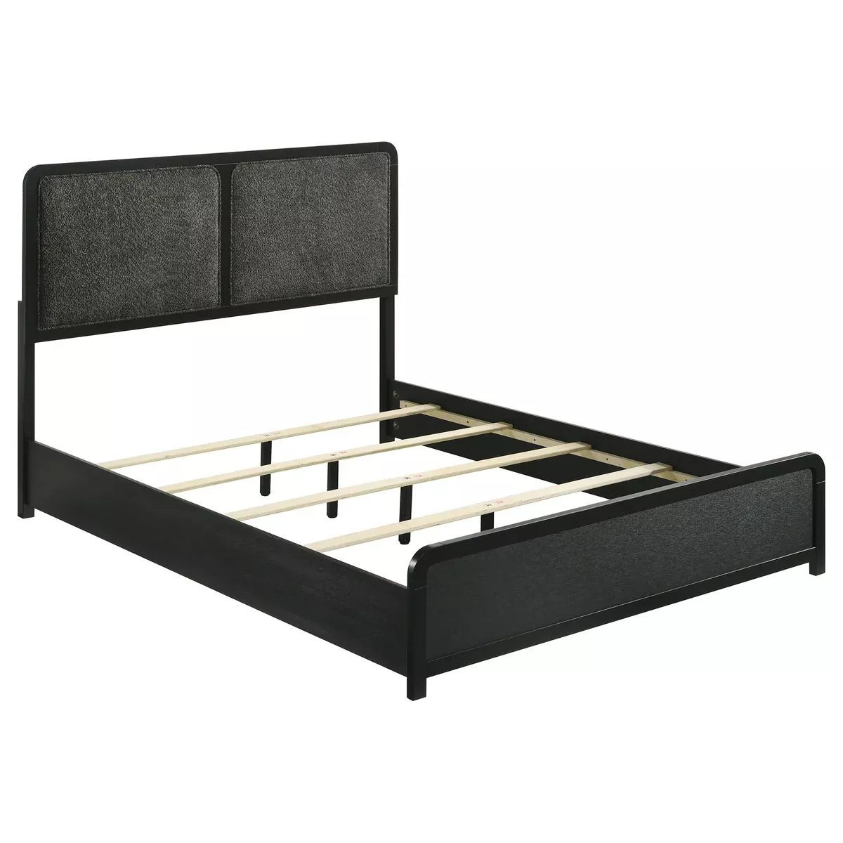 Cavelle 51-inch Upholstered Eastern King Panel Bed Black