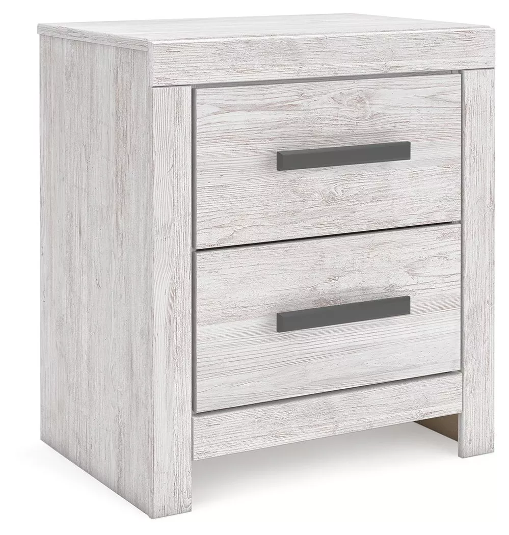 Cayboni - Two Drawer Night Stand - Whitewash