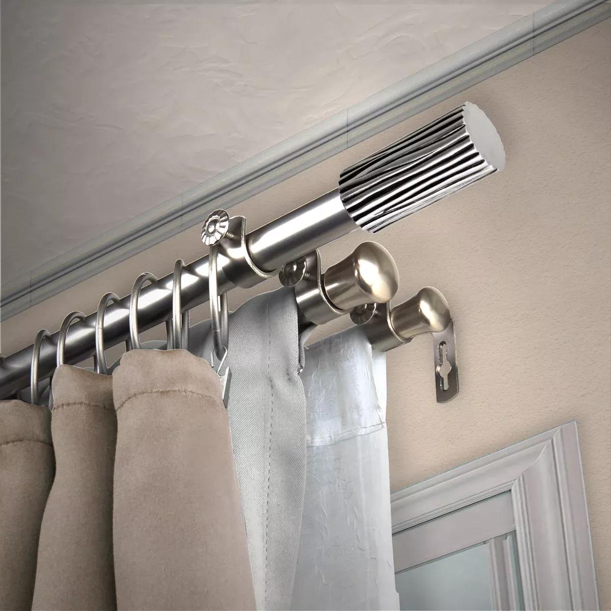Cedar 13/16" Triple Curtain Rod