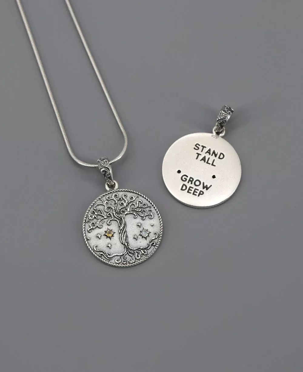 Celestial Tree of Life Sterling Silver Necklace