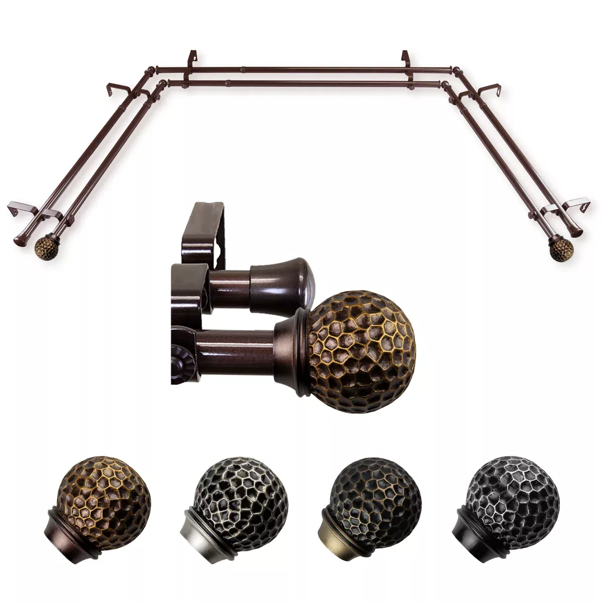 Celio 13/16" Double Bay Curtain Rod