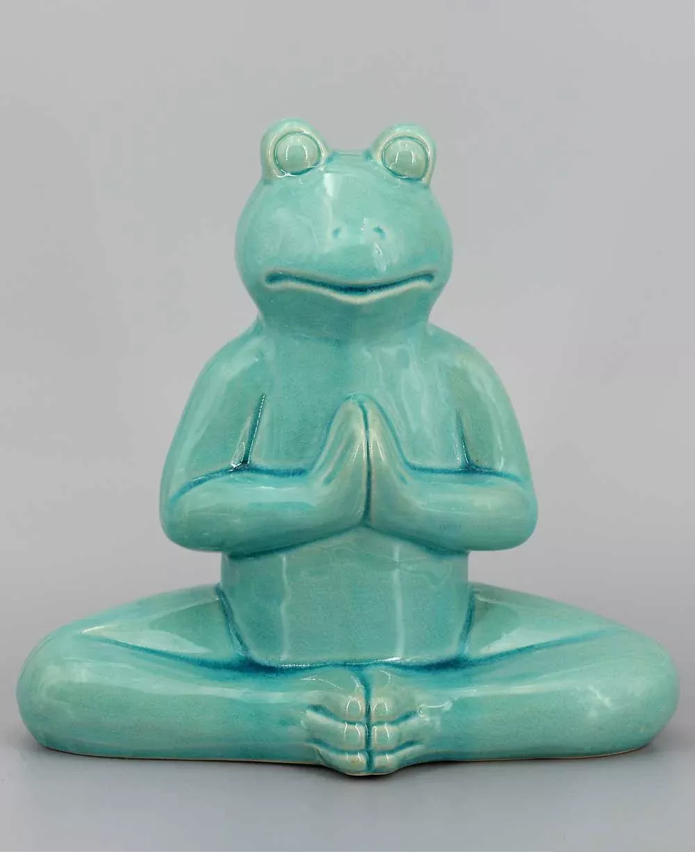 Ceramic Yoga Frog Figurines, Sold Individually Or Set