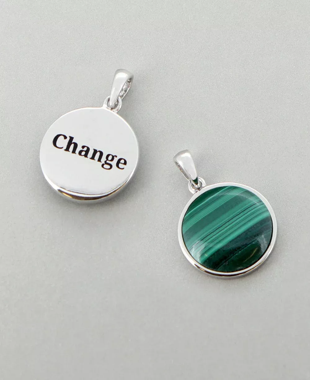 Change Malachite Sterling Silver Pendant