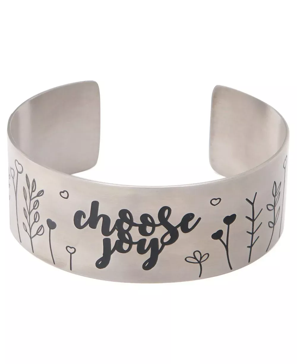 Choose Joy Adjustable Stainless Steel Cuff Bracelet