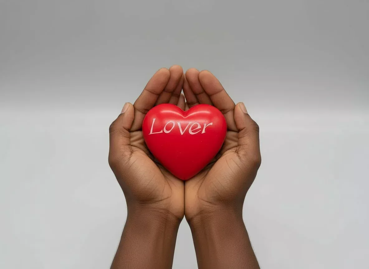 Chunky ‘’Lover” Soapstone Heart