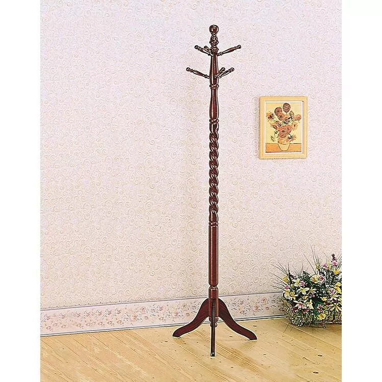 Coaster Coat Rack with Twisted Post Merlot