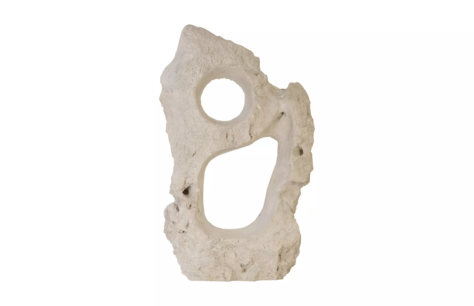 Colossal Cast Stone Double Hole Sculpture