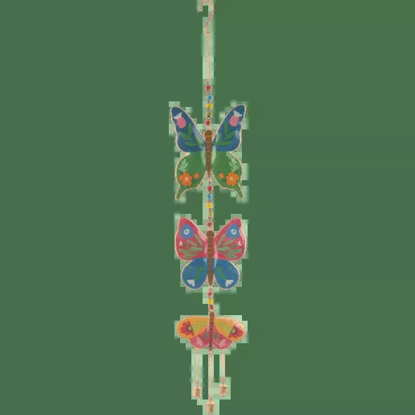 Colourful Botanical Butterflies Wind Chime