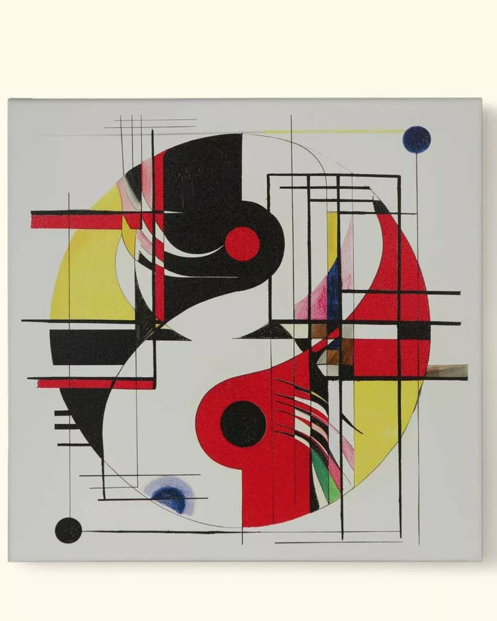 Conceptual Yin Yang Artistic Canvas Print Wall Art