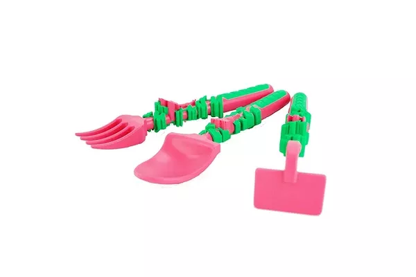 Constructive Eating Set of Garden Utensils for Toddlers, Infants, Babies and Kids - Flatware Toys are Made with FDA Approved Materials for Safe and Fun Eating
