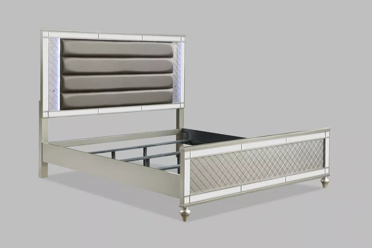 Cristian Panel Bed In Beige