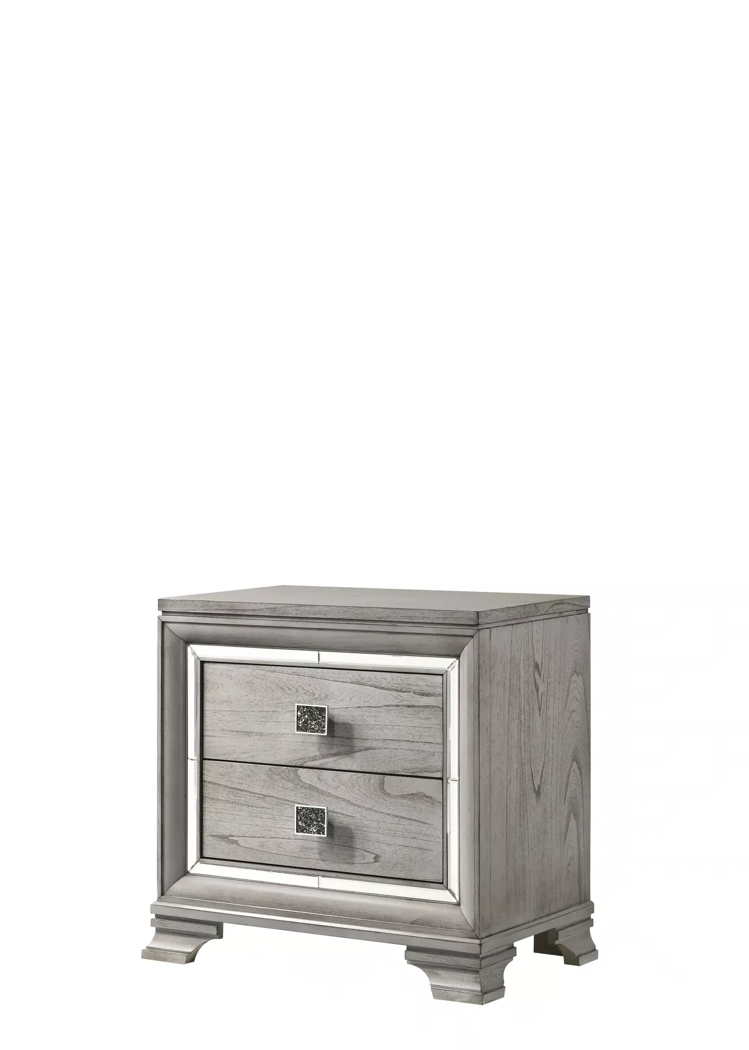 Crown Mark Vail Nightstand In Grey