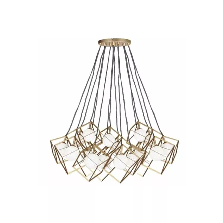 Dainolite Modern Gold Halogen Pendant Light - 16Lt
