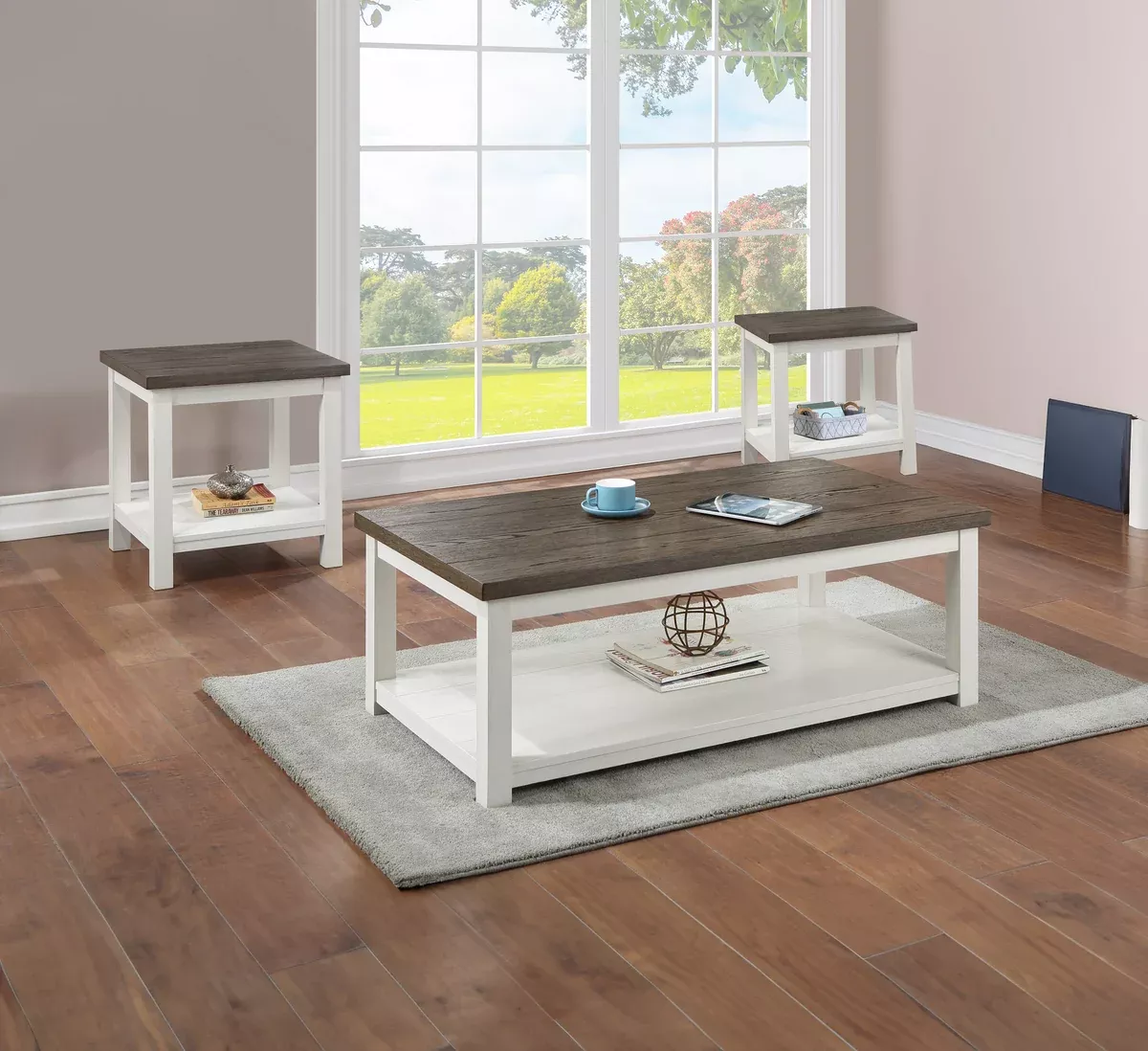 Dakota - Table Set (Coffee & 2 End Tables) - White