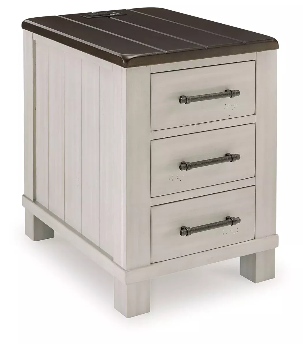 Darborn - Chair Side End Table - Gray / Brown