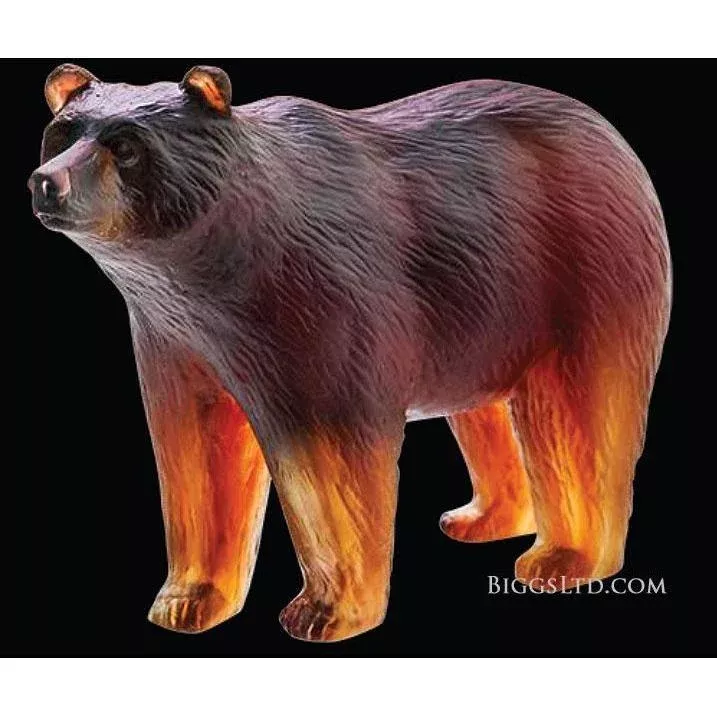 Daum Crystal Bear Dark Amber 05423