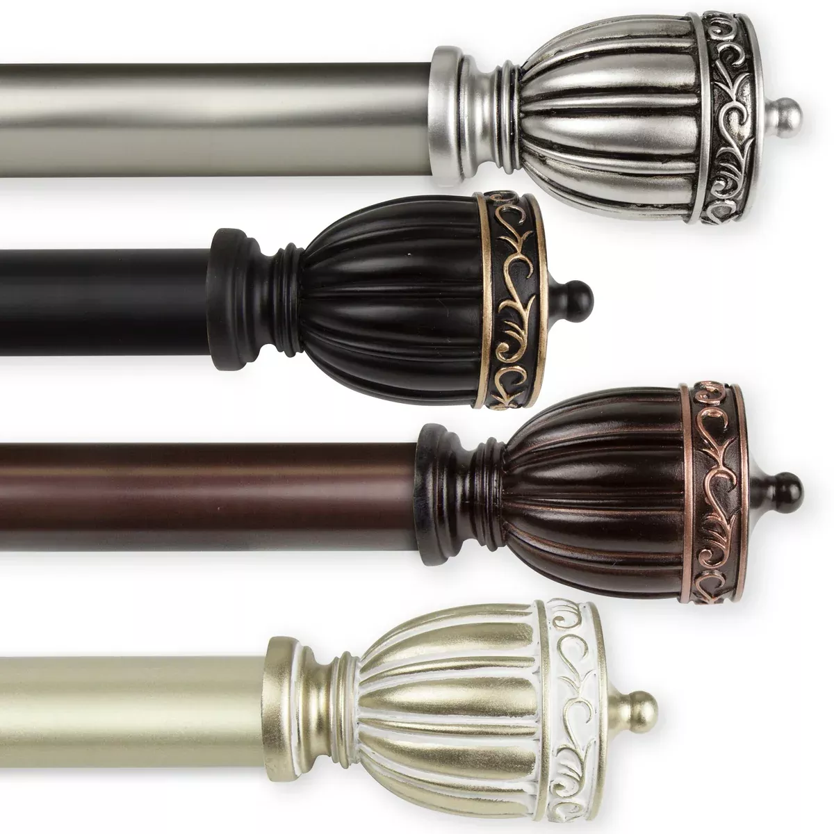 Debussy 1" Single Curtain Rod