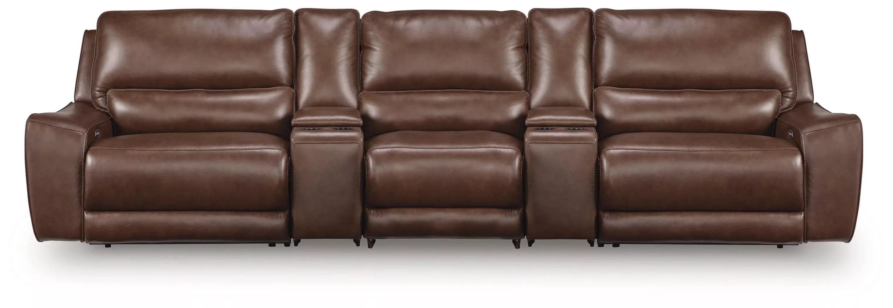 DeepWakes 5-Piece Reclining Sectional with Storage Consoles