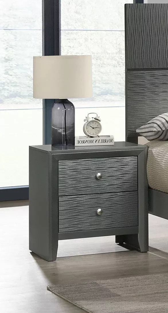 Denker - Nightstand - Gun Metal