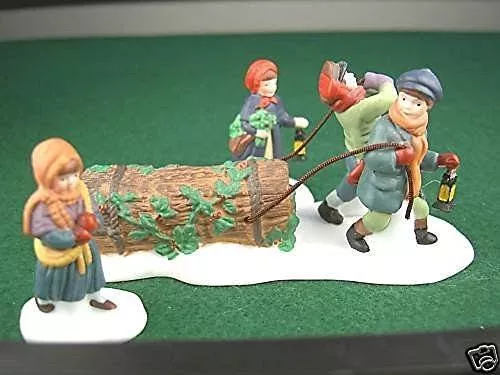 Department 56 "Bringing Home The Yule Log" RETIRED