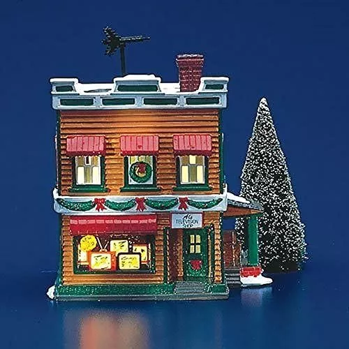 Dept 56 Snow Village "Al's Tv Shop" Retired #54232