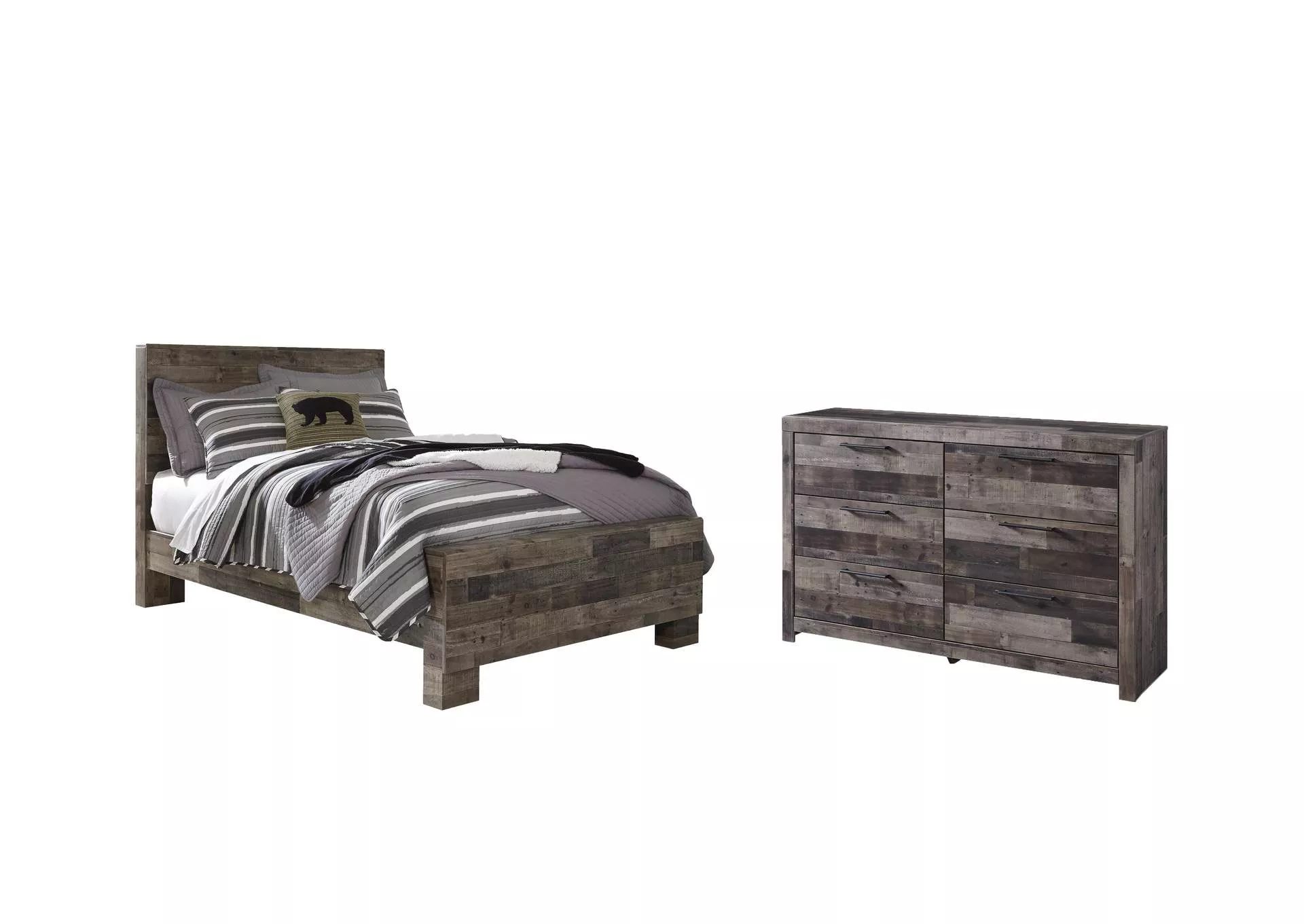 Derekson Full Panel Bed with Dresser