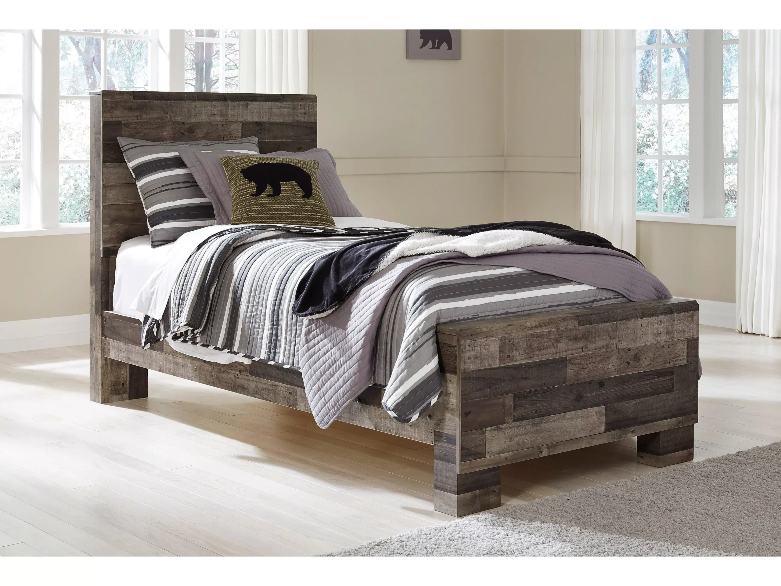 Derekson Twin Panel Bed - Multi Gray B200-53,52,83 product