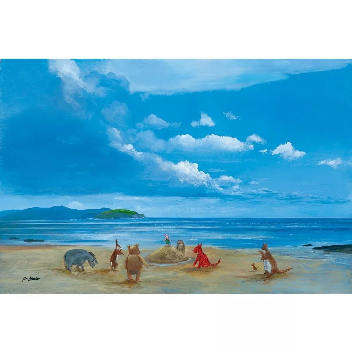 Disney Fine Art - Pooh and Friends at the Seaside