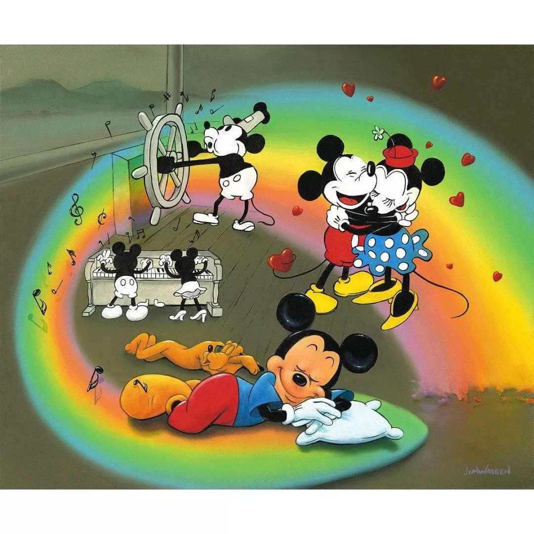 Disney Fine Art - What Does Mickey Dream