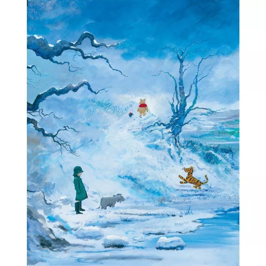 Disney Fine Art - Winter in The 100 Acre Wood Deluxe