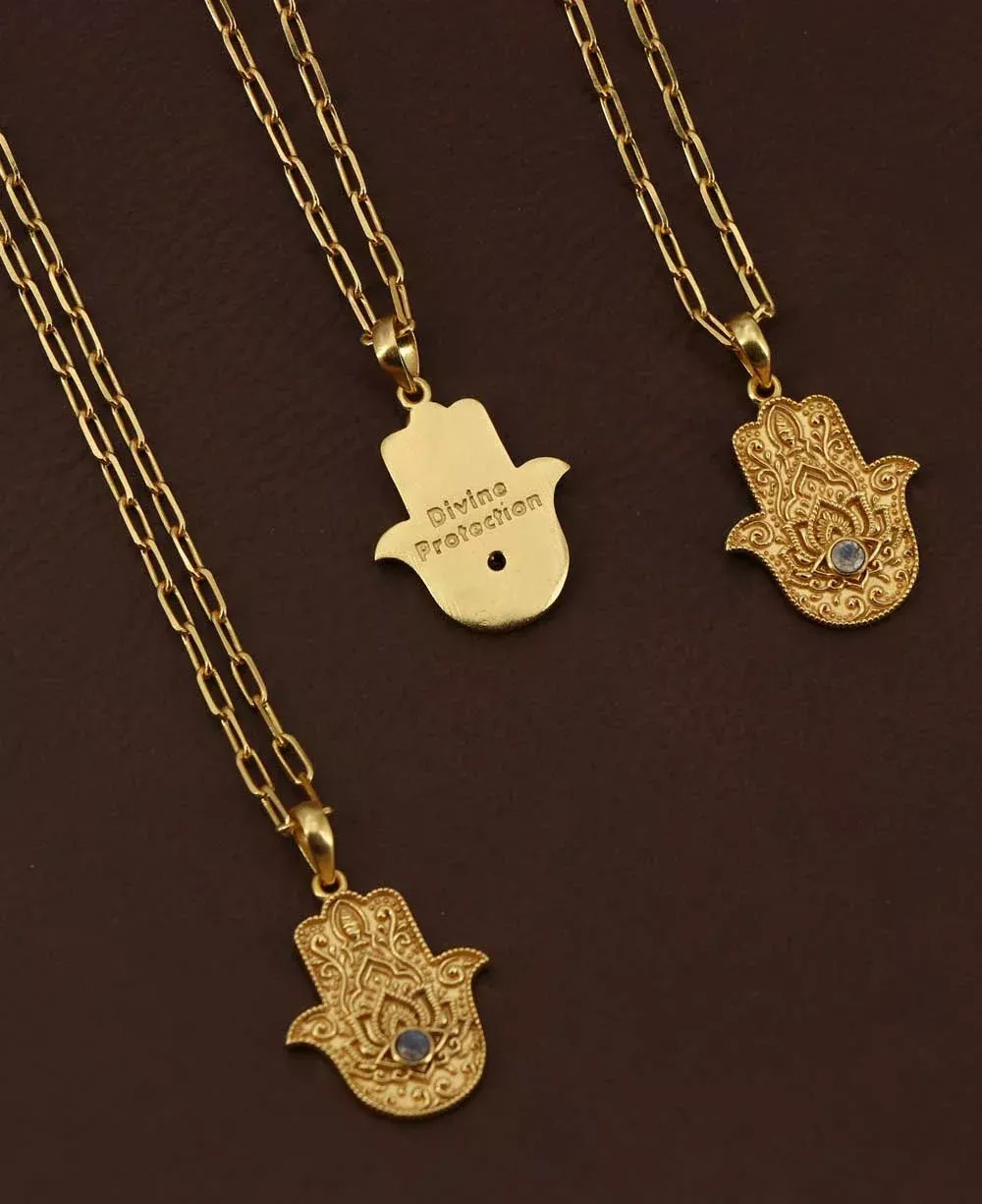Divine Protection Hamsa Hand Necklace