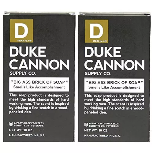 Duke Cannon Big Brick of Soap for Men - Smells Like Accomplishment, 10oz (Pack of 2)
