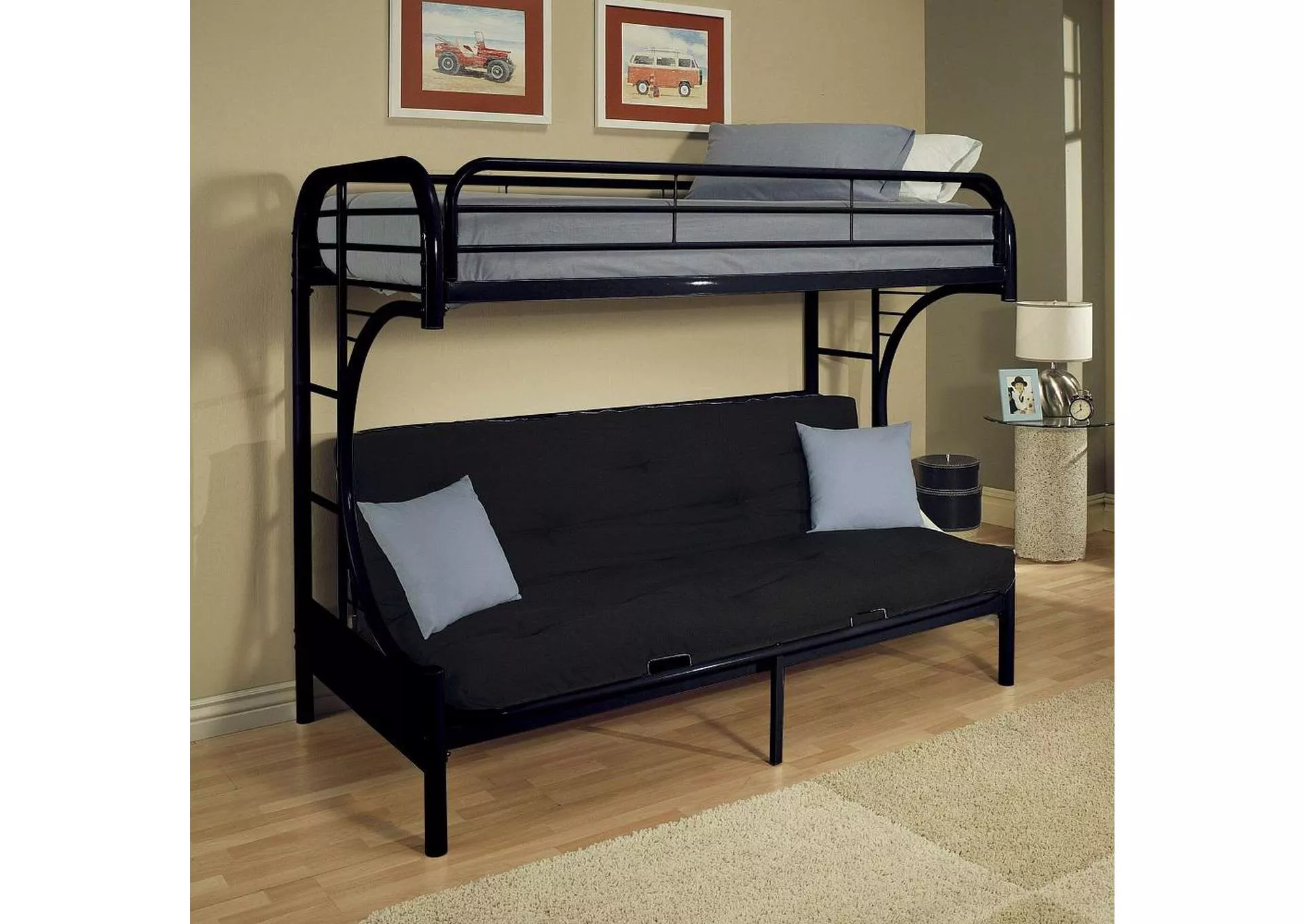 Eclipse Twin XL-Queen Futon Bunk Bed