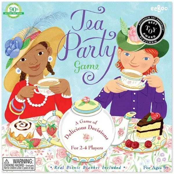 eeBoo Tea Party Spinner Game for Girls