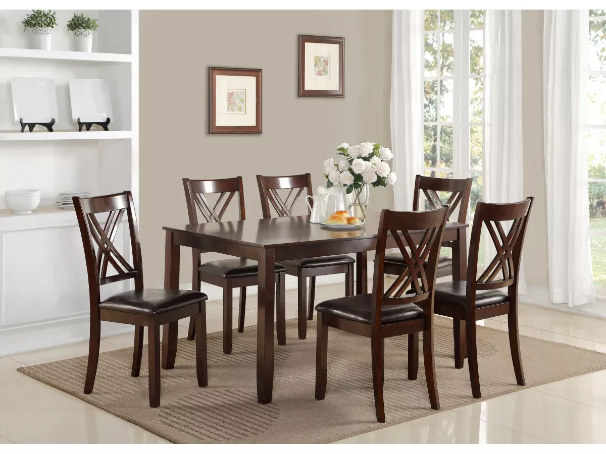Eloise - 7 Piece Dinette Set - Brown