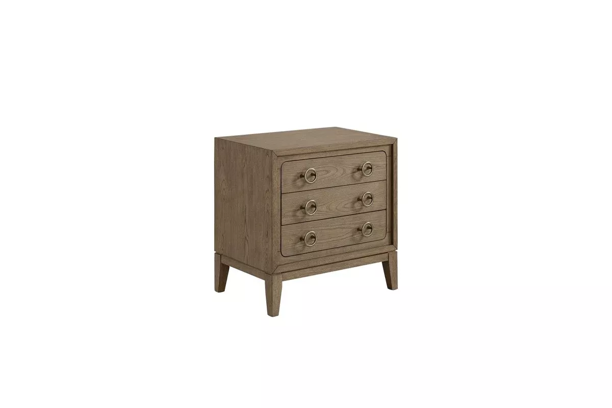 Elure 3-Drawer Nightstand- Latte