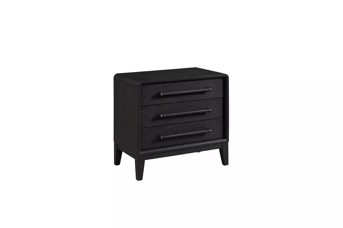 Elure 3-Drawer Nightstand- Peppercorn