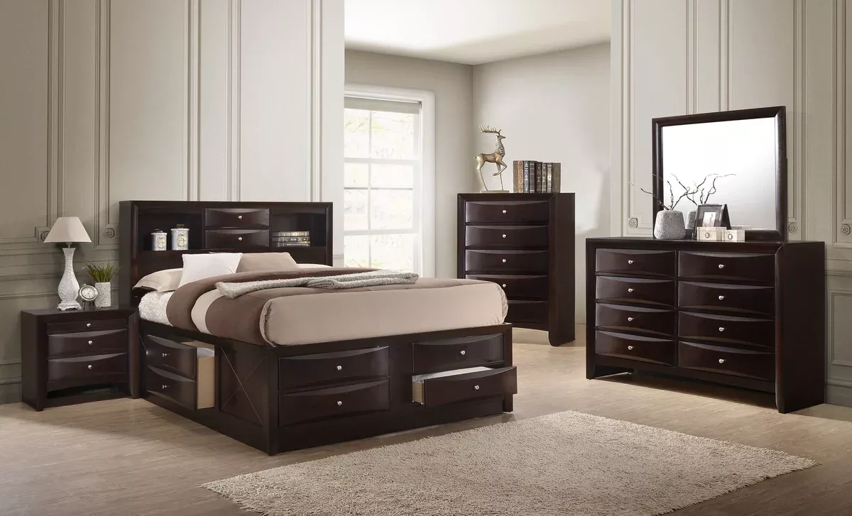 Emily Dark Cherry Captains Storage Suites