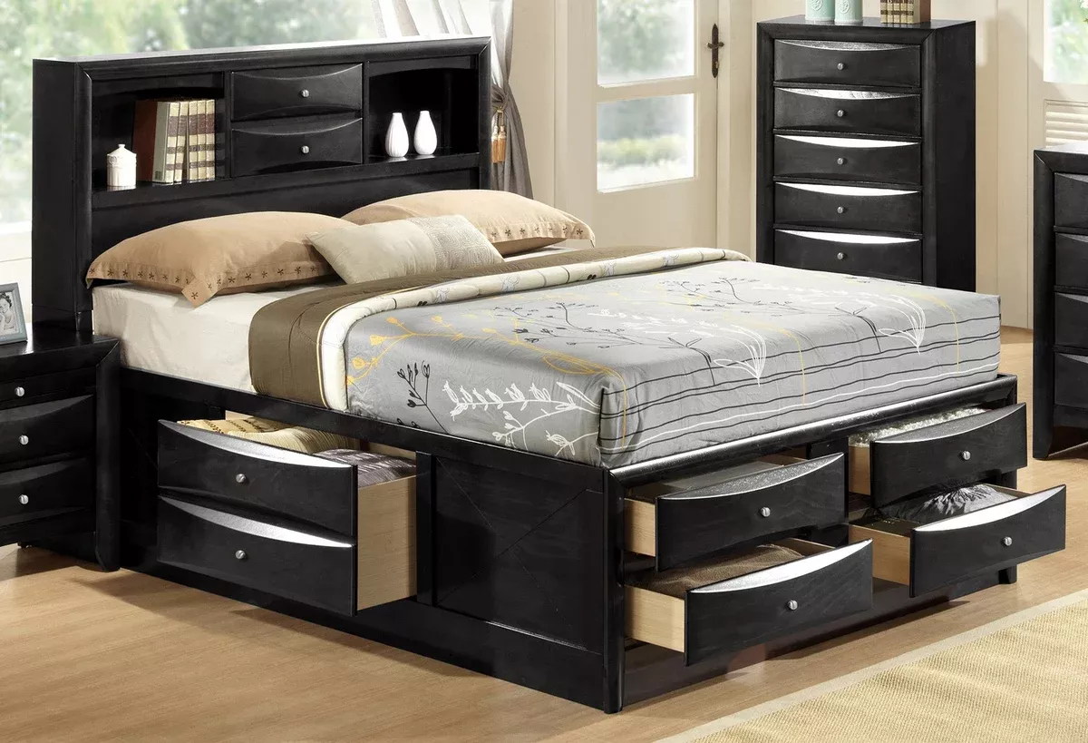 Emily - King Bed - Black