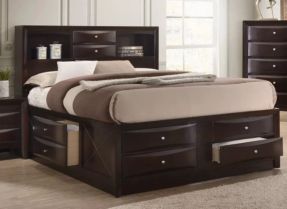Emily - King Bed - Brown