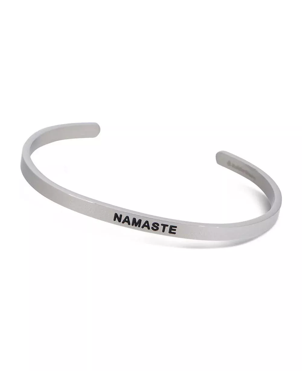 Engraved Namaste Cuff Bracelet