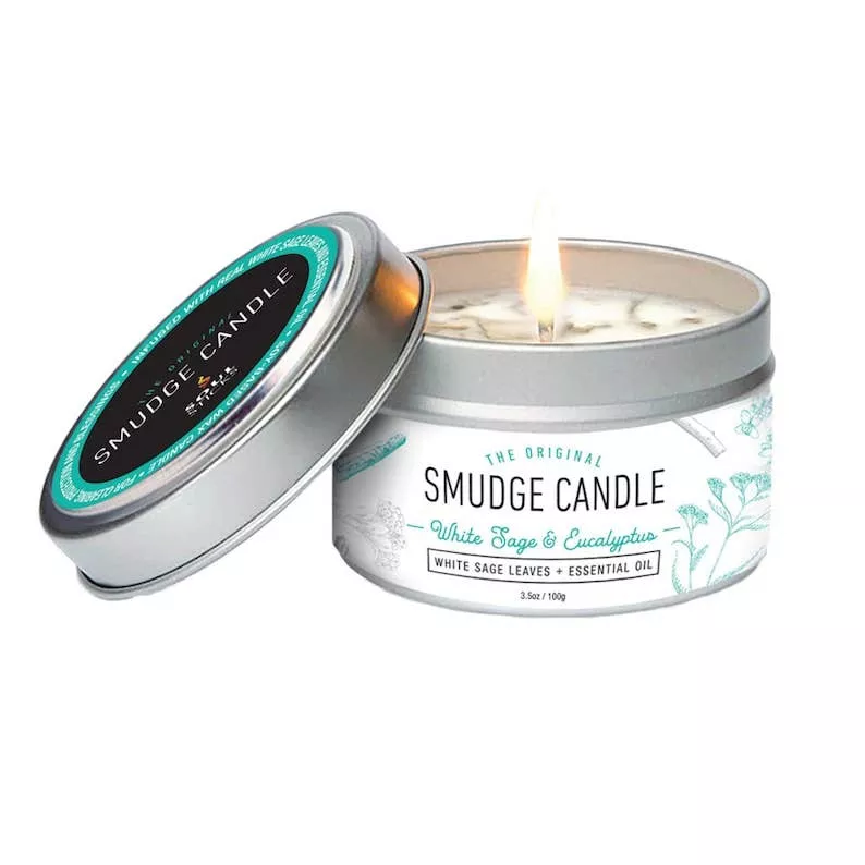 Eucalyptus Sage Smudge Candle (3.5 oz)-Soul Sticks