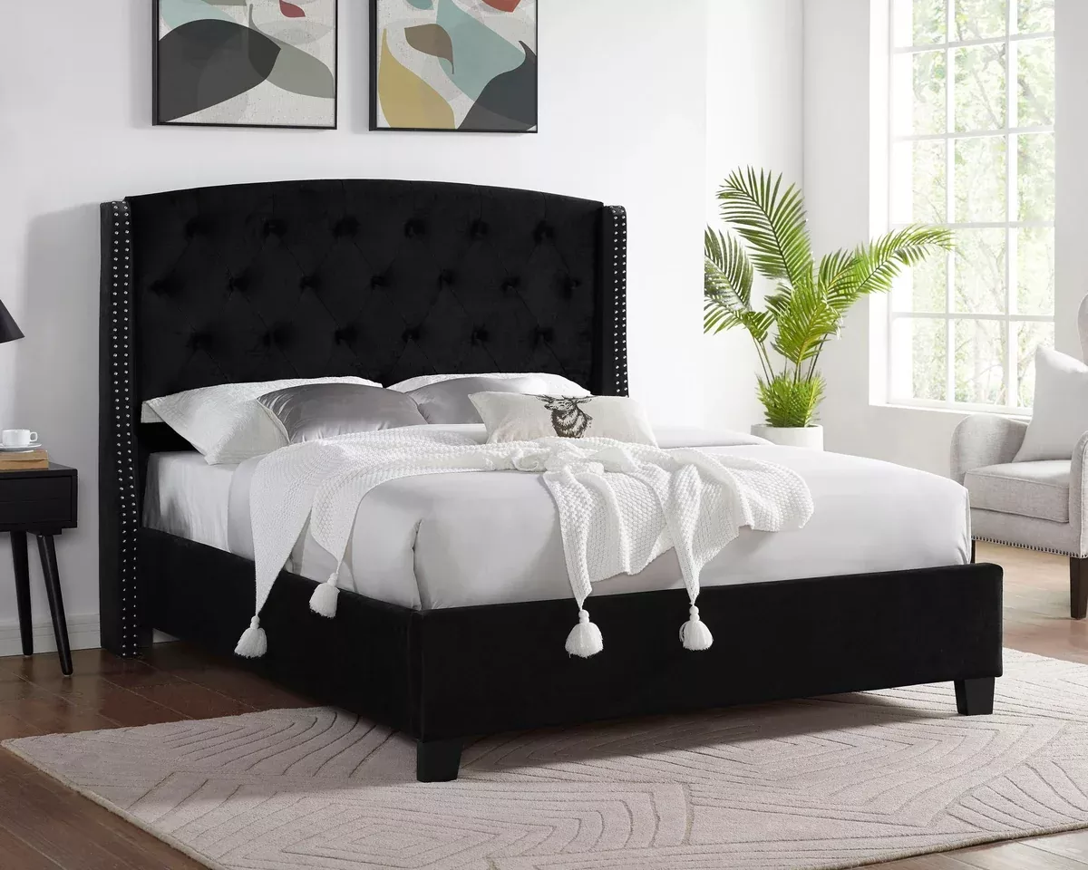 EVA KING BED - BLACK