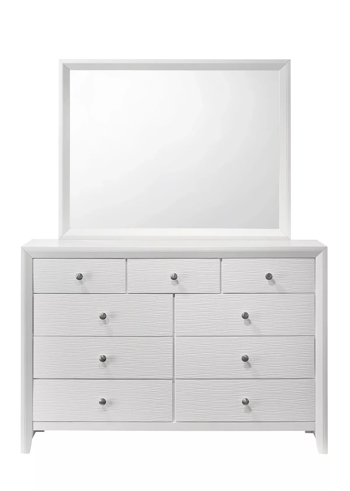 Evan Mirror In White